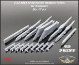 FLN-32-2063 1/32 Flying Leathernecks AV-8B Weapons Pylons for Trumpeter  MMD Squadron FLN-32-2063 1/32 Flying Leathernecks AV-8B Weapons Pylons for Trumpeter  MMD Squadron