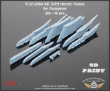 FLN-32-2064 1/32 Flying Leathernecks Harrier Gr.5/7/9 Weapons Pylons for Trumpeter  MMD Squadron FLN-32-2064 1/32 Flying Leathernecks Harrier Gr.5/7/9 Weapons Pylons for Trumpeter  MMD Squadron