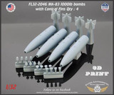 FLN-32-2046 1/32 Flying Leathernecks Mk-83 1000lb Bombs with Conical Fins (4)  MMD Squadron FLN-32-2046 1/32 Flying Leathernecks Mk-83 1000lb Bombs with Conical Fins (4)  MMD Squadron