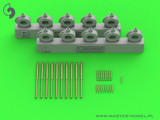 MAS-SM-350-119 1/350 Master Model HMS Naiad armament barrels - 5,25in (10pcs), 40mm POM-POM (8pcs), Vickers .50cal (8pcs) and Hotchkiss saluting gun (for
Trumpeter kit)  MMD Squadron