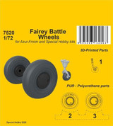 CMK-129-7520 1/72 CMK Fairey Battle Wheels / for Azur-Frrom and CMK kits  129-7520 MMD Squadron