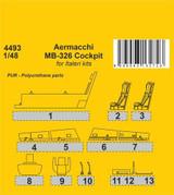 CMK-129-4493 1/48 CMK Aermacchi MB-326 Cockpit / for Italeri kits  129-4493 MMD Squadron