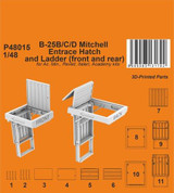 CMK-129-P48015 1/48 CMK B-25B/C/D Mitchell Entrace Hatch and Ladder (front and rear) / for Ac. Min., Revell, Italeri, Academ  129-P48015 MMD Squadron