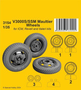 CMK-129-3154 1/35 CMK V3000S/SSM Maultier Wheels for ICM kits  129-3154 MMD Squadron