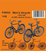 CMK-129-P48022 1/48 CMK Men`s bicycle - first half of 20th century (2 pcs.)  129-P48022 MMD Squadron