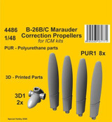 CMK-129-4486 1/48 CMK B-26B/C Marauder Correction Propellers / for ICM kit  129-4486 MMD Squadron