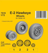 CMK-129-7519 1/72 CMK E-2 Hawkeye Wheels / for Heller kit  129-7519 MMD Squadron