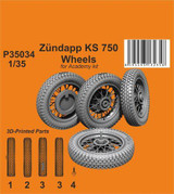 CMK-129-P35034 1/35 CMK Zundapp KS 750 Wheels / for Academy kit  129-P35034 MMD Squadron
