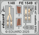 EDUFE1549 1/48 Eduard Bf 109E-4/7 seatbelts STEEL  FE1549 MMD Squadron EDUFE1549 1/48 Eduard Bf 109E-4/7 seatbelts STEEL  FE1549 MMD Squadron