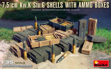 MIN35457 1/35 Miniart 7.5 cm Kw.K Stu.G Shells with Ammo Boxes  MMD Squadron