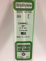 EVG261 Evergreen Styrene .060 Channel (4)  MMD Squadron
