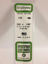 EVG158 Evergreen Styrene .060 X .188 Strips (9)  MMD Squadron