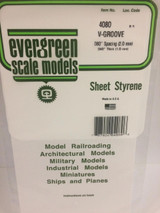 EVG4080 Evergreen Styrene V-Groove Siding, .080 SP  MMD Squadron