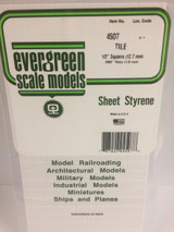 EVG4507 Evergreen Styrene 1/2 Square Tile  MMD Squadron