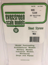 EVG9005 Evergreen Styrene Clear .005 (3)  MMD Squadron