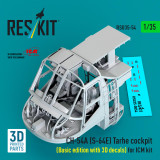 RES-RSU35-0054 1/35 Reskit CH-54A (S-64E) Tarhe cockpit (Basic edition with 3D decals) for ICM kit 3D printed model kit  MMD Squadron
