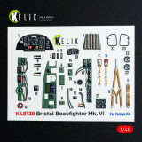 RES-K48138 1/48 Reskit Bristol Beaufighter Mk.VI - interior 3D decals for Tamiya kit  MMD Squadron
