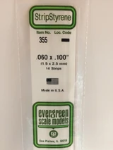 EVG355 Evergreen Styrene .060 x .100 x 60cm 14pc  MMD Squadron