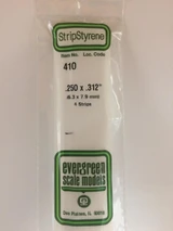 EVG410 Evergreen Styrene .250 x .312 x 60cm 4pc  MMD Squadron