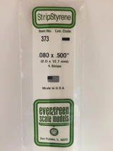 EVG373 Evergreen Styrene .080 x .500 x 60cm 5pc  MMD Squadron