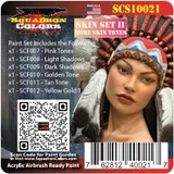 SCS10021 Squadron Colors Skin Tone Set II - More Skin Tones - Color Set Acrylic Airbrush Paint (6 Colors) 10021 MMD Squadron