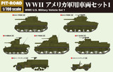 PITMI07 1/700 Pitroad  WW2 U.S. Military Vehicle Set 1  MMD Squadron