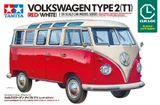 TAM28101 1/24 Tamiya Volkswagen Type 2 (T1) (Red/White) Plastic Model Kit - PREORDER 20058 MMD Squadron