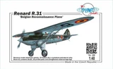  CMK-129-PLT286   1/48 Planet Models Renard R.31 Belgian Recconaissance Plane   MMD Squadron