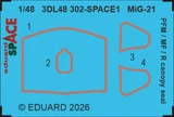  EDU3DL48302  1/48 Eduard MiG-21 PFM / MF/ R canopy seal SPACE SPACE for EDUARD  MMD Squadron
