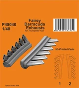  CMK-129-P48040   1/48 CMK Fairey Barracuda Exhausts for Trumpeter kit   MMD Squadron