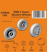 CMK-129-P48044  1/48 CMK SMB-2 Super Mystere Wheels48 / for SH and Azur/Frrom kits   MMD Squadron