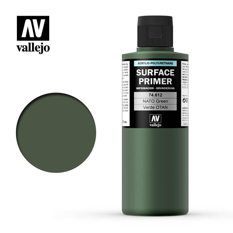 Vallejo Paint 200ml Bottle NATO Green FS34094 Surface Primer