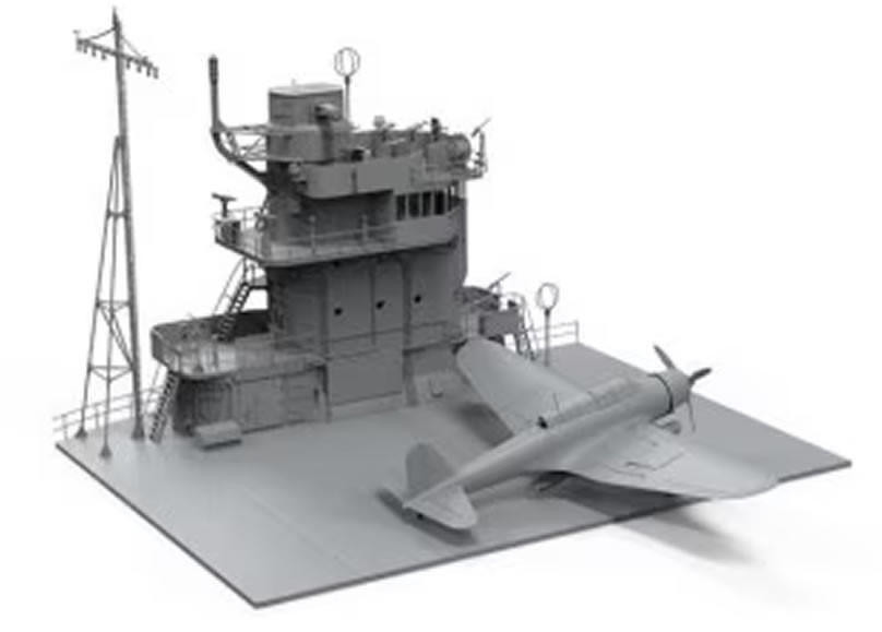 1/35 Border Model B5N2 Kate & Akagi Bridge Flight Deck Plastic Model ...