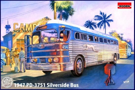 Roden 1/35 1947 GMC PD3751 Silverside Greyhound Bus #0816 #816 📌Listed In USA
