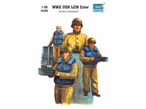 TRP0408 1/35 Trumpeter WWII US Navy LCM Crew Figure Set 3 MMD Squadron