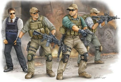 TRP0420 1/35 Trumpeter PMC VIP Protection Team in Iraq Figure Set 4 MMD Squadron