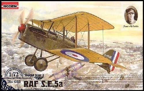 ROD023 1/72 Roden SE5a RAF BiPlane Fighter w/Hispano Suiza Engine MMD Squadron