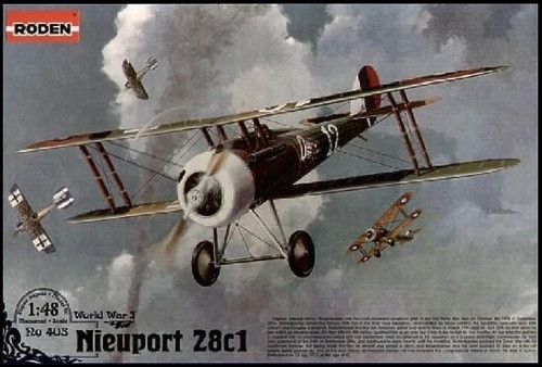 ROD403 1/48 Roden Nieuport 28c1 WWI French BiPlane Fighter MMD Squadron