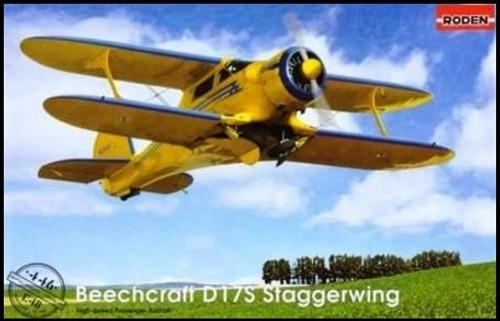 ROD446 1/48 Roden Beechcraft D17S Staggerwing Light Commercial BiPlane MMD Squadron