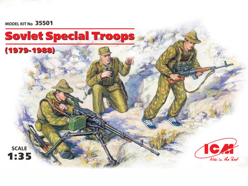 ICM35501 1/35 ICM Soviet Special Troops 1979-1988 3 figures - 1 officer, 2 soldiers MMD Squadron