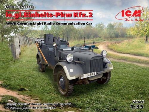 ICM35583 1/35 ICM le.gl.Einheitz-Pkw Kfz.2, WWII German Light Radio Communication Car  MMD Squadron