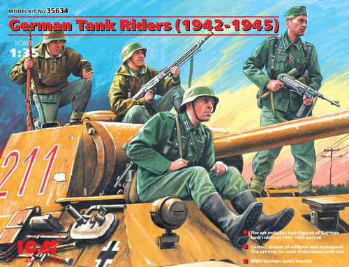 ICM35634 1/35 ICM German Tank Riders (1942-1945),  (4 figures)  MMD Squadron