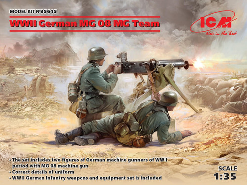 ICM35645 1/35 ICM WWII German MG08 MG Team (2 figures)  MMD Squadron