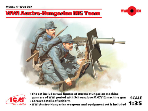 ICM35697 1/35 ICM WWI Austro-Hungarian MG Team (2 figures)  MMD Squadron