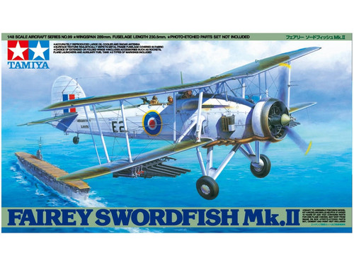 TAM61099 1/48 Tamiya Fairey Swordfish MkIi Plastic Model Kit MMD Squadron