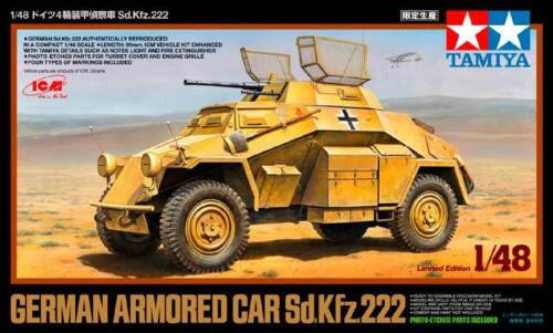 TAM89777 1/48 Tamiya German Armored Car Ltded Plastic Model Kit  MMD Squadron