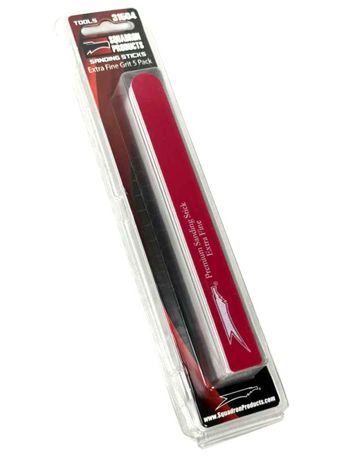 Squadron Tools 5pk Sanding Sticks Extra Fine Grit (Red)