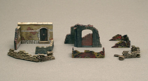 ITL556090 1/72 WWII Walls and Ruins II MMD Squadron