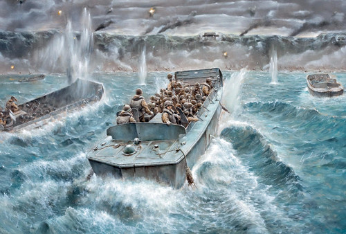 ITL556524 1/35 LCVP w/28 US Infantry Normandy D-Day MMD Squadron