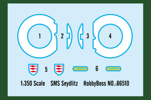 Hobbyboss 1:350 SMS Seydlitz Model Kit - Detailed Ship Building Kit For Ages 14+